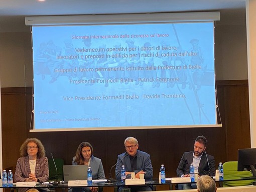 Sicurezza sul lavoro: FORMEDIL Biella all'Unione Industriale per la Giornata Mondiale Sicurezza sul lavoro: FORMEDIL Biella all'Unione Industriale per la Giornata Mondiale