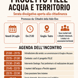 Graglia, incontro pubblico sul Progetto Fille: una serata dedicata ad acqua e territorio