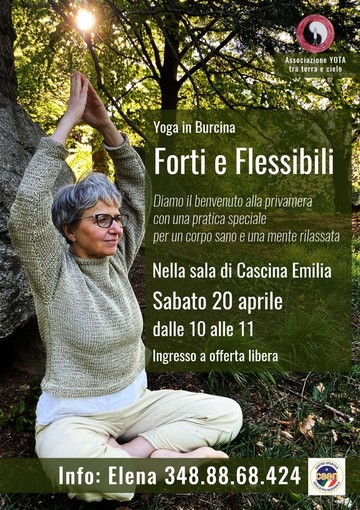 “Forti e Flessibili”: Yoga in Burcina per accogliere la primavera.