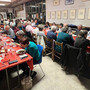 Nella fotografia: tavolata di partecipanti alla “Gran Favata” del Circolo Su Nuraghe Biella