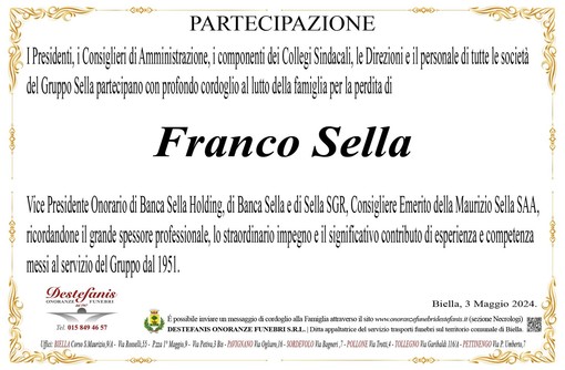 Franco Sella, partecipazione