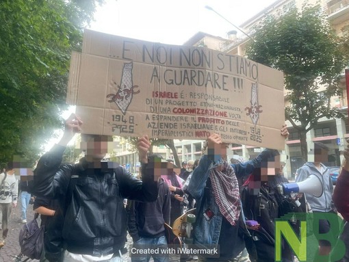 Gaza, studenti in piazza a Biella FOTO Giuliana Mosca