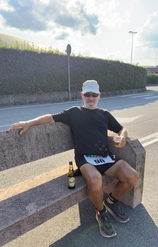 Giuliano Pavan brinda ai suoi 400 km, ma la strada è ancora lunga