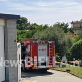 Masserano, fiamme in un garage Masserano, fiamme in un garage
