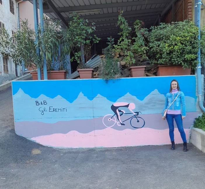Giro d'Italia, un murales a San Giuseppe di Casto