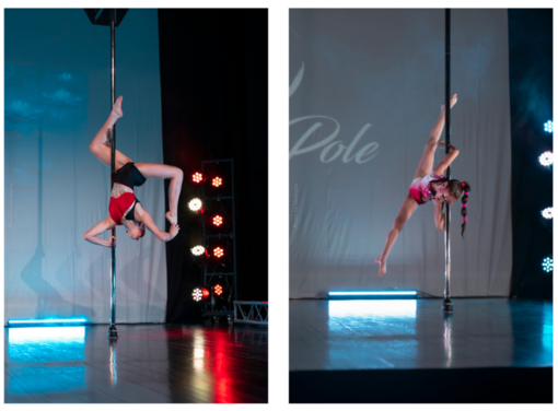 Cesena, ottimi risultati per le giovani atlete biellesi al “Butterfly Evolution Pole”, nella foto Garavaglia e Barbera