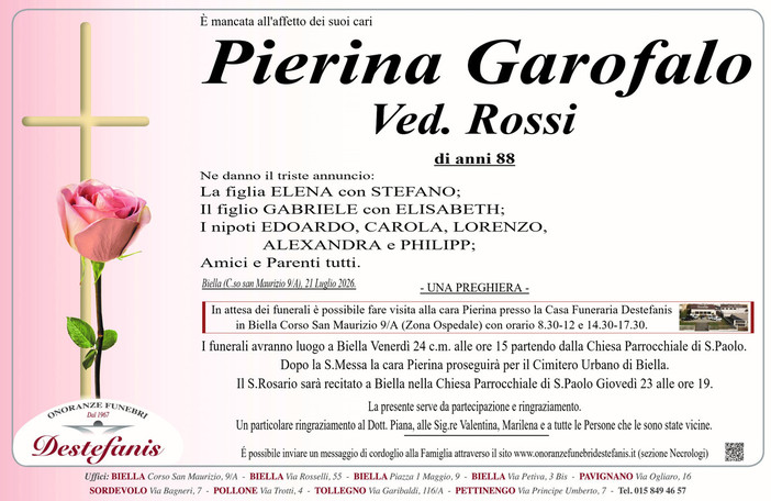 Pierina Garofalo, Ved. Rossi