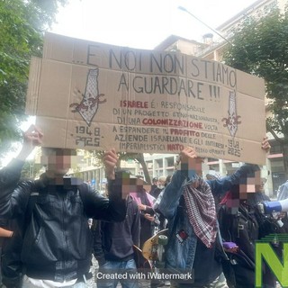 Gaza, studenti in piazza a Biella FOTO Giuliana Mosca