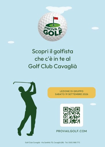 Golf, a Cavaglià una giornata per provare questo sport per la prima volta Golf, a Cavaglià una giornata per provare questo sport per la prima volta