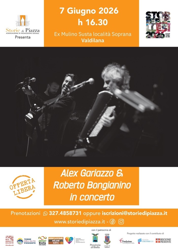 All’Ex Mulino Susta in Valdilana Alex Gariazzo in concerto