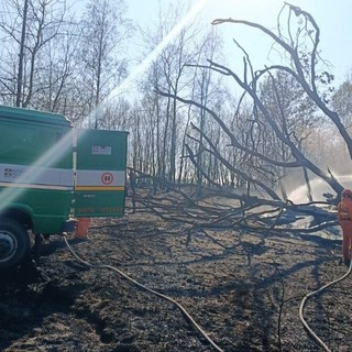 Incendio nella Baraggia di Candelo: fiamme nell'area militare