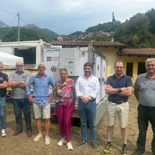 Incendio Monte Barone, a Coggiola una base logistica: 130 pasti al giorno. Cappio: "L'unione fa la forza"