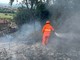 In foto, l'incendio tra Pollone e Occhieppo Superiore In foto, l'incendio tra Pollone e Occhieppo Superiore