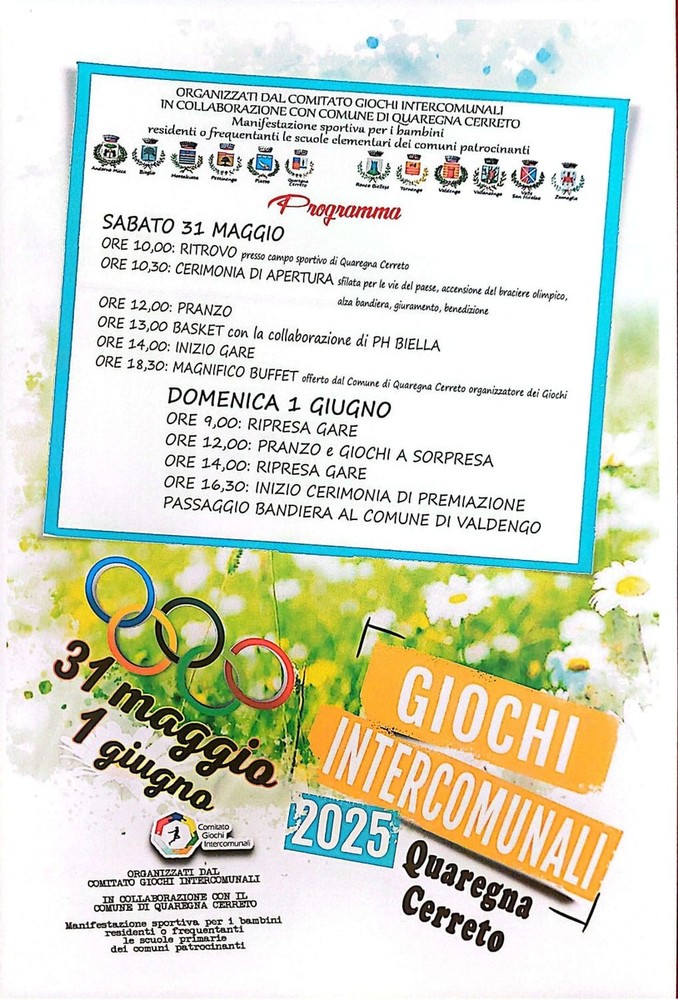 Sport, gioco e amicizia: a Quaregna Cerreto tornano i Giochi Intercomunali Sport, gioco e amicizia: a Quaregna Cerreto tornano i Giochi Intercomunali