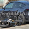 Biella, scontro auto-moto in via Milano: soccorso un uomo a terra (foto di Giacomo Chiarini per newsbiella.it)