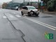 Biella, incidente in via Lombardia tra due auto, interviene la Polizia Stradale, foto Mattia Baù per newsbiella.it