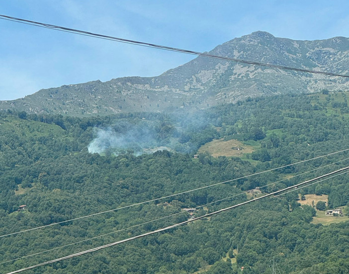 A fuoco un bosco in alta Valle Elvo, intervento di AIB e Vigili del Fuoco A fuoco un bosco in alta Valle Elvo, intervento di AIB e Vigili del Fuoco