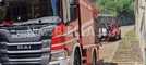 Biella, incendio all'Orto del Piazzo: Vigili del Fuoco al lavoro