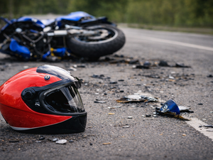 Valdilana, motociclista prende la curva larga e finisce contro un'auto , foto archivio