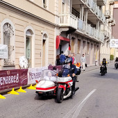 Rievocazione del Circuito Motociclistico di Biella: molto buona anche la seconda edizione! nella foto il Presidente di AMSAP, Pietro Bacchi, con uno dei suoi sidecar d’epoca Rievocazione del Circuito Motociclistico di Biella: molto buona anche la seconda edizione! nella foto il Presidente di AMSAP, Pietro Bacchi, con uno dei suoi sidecar d’epoca