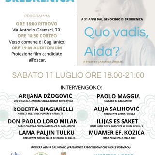 A Gaglianico si ricorda il genocidio di Srebrenica