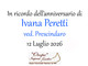 Ivana Peretti, ved. Prescindaro - Anniversario