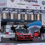 Rally Lana, Emanuele Bosco e Ilvo Rosso vincono la classe con la Mitsubishi Lancer Evo IX Rally Lana, Emanuele Bosco e Ilvo Rosso vincono la classe con la Mitsubishi Lancer Evo IX