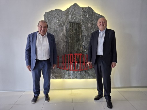 Il ministro Pichetto in visita alla Lauretana Il ministro Pichetto in visita alla Lauretana
