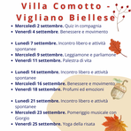 Vigliano, settembre a Villa Comotto: ecco tutte le attività in programma
