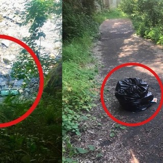 Gesti di inciviltà a Miagliano: panchine gettate nel torrente e rifiuti abbandonati al ponte vecchio (foto dalla pagina Facebook di Miagliano E-News) Gesti di inciviltà a Miagliano: panchine gettate nel torrente e rifiuti abbandonati al ponte vecchio (foto dalla pagina Facebook di Miagliano E-News)