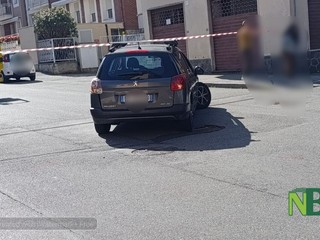 Biella Chiavazza, incidente in via della Vittoria: strada chiusa FOTO