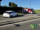Scontro tra due mezzi alla rotonda di Valdengo, una donna in ospedale (foto di Mauro Benedetti per newsbiella.it)