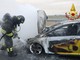 Auto in fiamme sull’A4 Auto in fiamme sull’A4