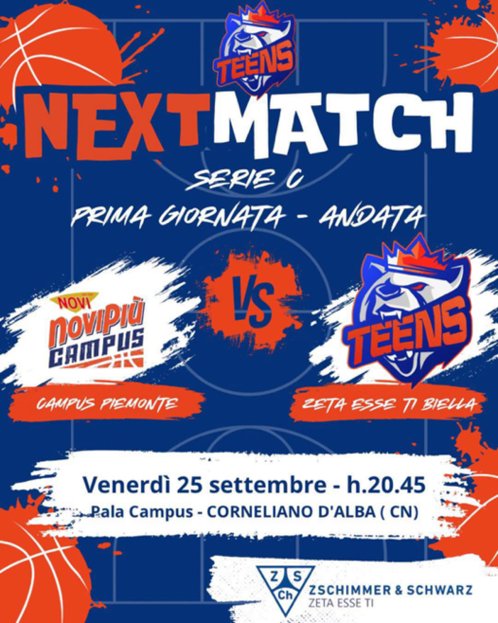 Teens Basket Biella serie C, palla a due a Corneliano d’Alba Teens Basket Biella serie C, palla a due a Corneliano d’Alba