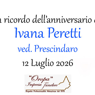 Ivana Peretti, ved. Prescindaro - Anniversario