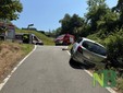 Pettinengo, auto fuori strada FOTO Davide Finatti per newsbiella.it