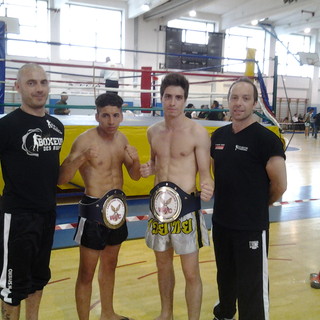 Da sinistra, l'istruttore Ivan Siviero,, Aflousse Zakarria, Michel Fenaroli e Daniele Fenaroli