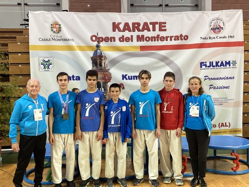 Karate, podio internazionale per i cadetti Gozzi, Nuccio e Garrione all'Open del Monferrato