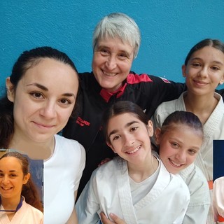 Roberto Sara, il Maestro Arpone Palma, Mancini Giulia, in basso Trupia Emma e Pia Virginia