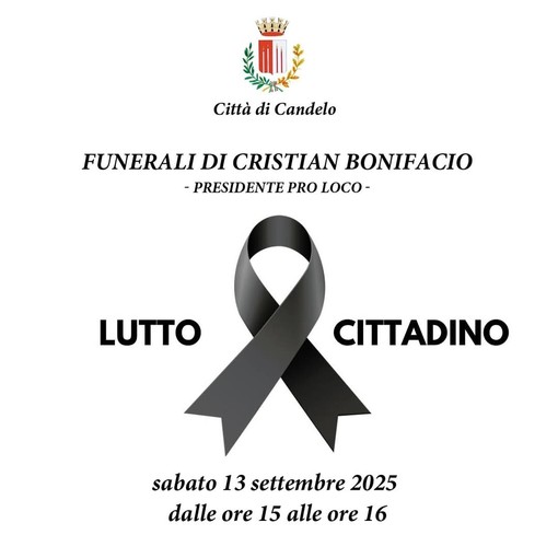 A Candelo un'ora di lutto cittadino per Cristian Bonifacio A Candelo un'ora di lutto cittadino per Cristian Bonifacio