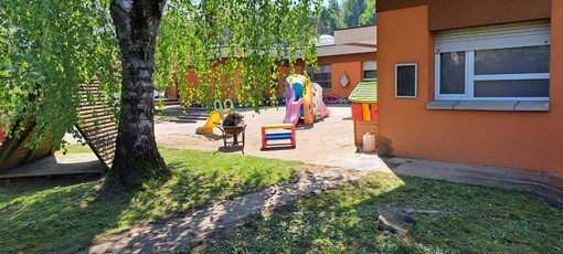 Mongrando, conclusi i lavori di ampliamento e miglioramento della zona esterna dell’asilo nido (foto dalla pagina Facebook di Insieme per Mongrando - Michele Teagno sindaco)