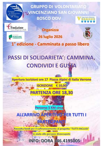 Passi di solidarietà a Verrone con il Gruppo di Volontariato Vincenziano San Giovanni Bosco Passi di solidarietà a Verrone con il Gruppo di Volontariato Vincenziano San Giovanni Bosco