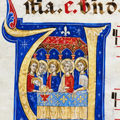 Nell’immagine: l’incipit, “U”, in Giampaolo Mele (a cura di), Die ac Nocte. I Codici Liturgici di Oristano dal Giudicato di Arborea all’età spagnola (secoli XI-XVII), Cagliari: AMD Edizioni, 2009 Nell’immagine: l’incipit, “U”, in Giampaolo Mele (a cura di), Die ac Nocte. I Codici Liturgici di Oristano dal Giudicato di Arborea all’età spagnola (secoli XI-XVII), Cagliari: AMD Edizioni, 2009