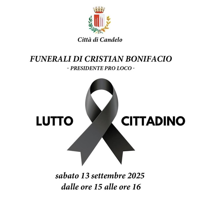 A Candelo un'ora di lutto cittadino per Cristian Bonifacio A Candelo un'ora di lutto cittadino per Cristian Bonifacio