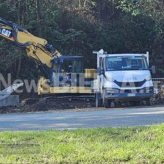 Biella, ponte sul Cervo: al via il secondo lotto dei lavori di protezione delle pile FOTO Mauro Benedetti per newsbiella.it