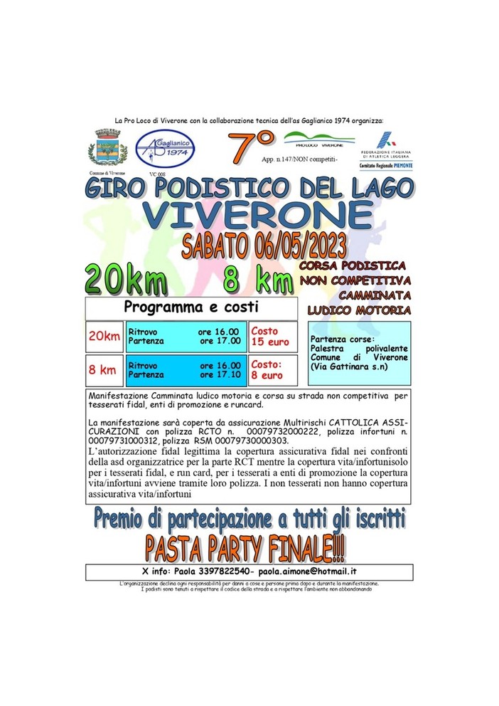 Torna il Giro podistico del Lago di Viverone, quest’anno alla 7a edizione Torna il Giro podistico del Lago di Viverone, quest’anno alla 7a edizione