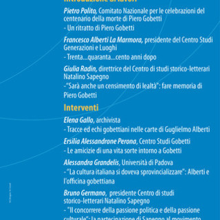 A Biella un incontro per i cento anni dalla morte di Piero Gobetti