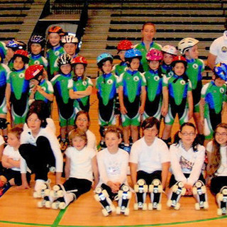 La Rotellistica La Marmora schierata al PalaSport in occasione del saggio di fine anno