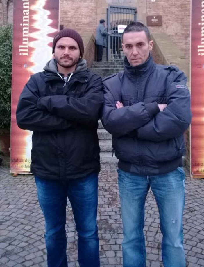 Fabio Lovisetto e Stefano Velatta in scherzosa posa da... cattivi