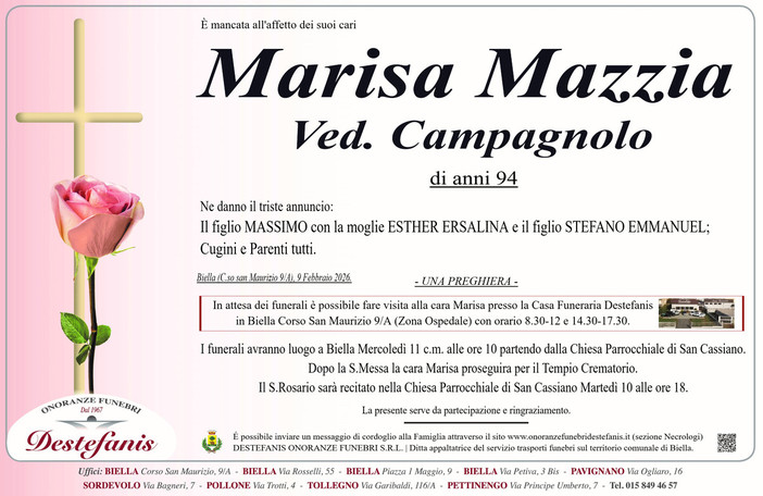 Marisa Mazzia, ved. Campagnolo